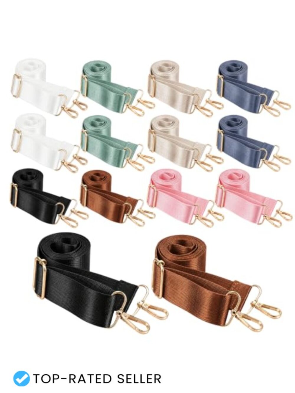 14 Pack Adjustable Nylon Purse Straps Wide Crossbody Bag Replacement